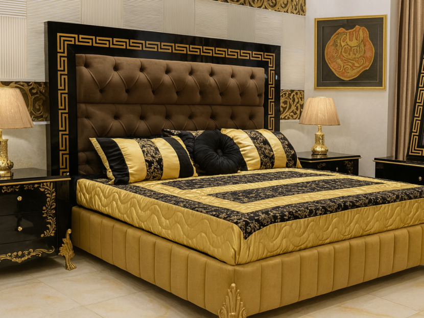Black & Gold Royal Bedroom
