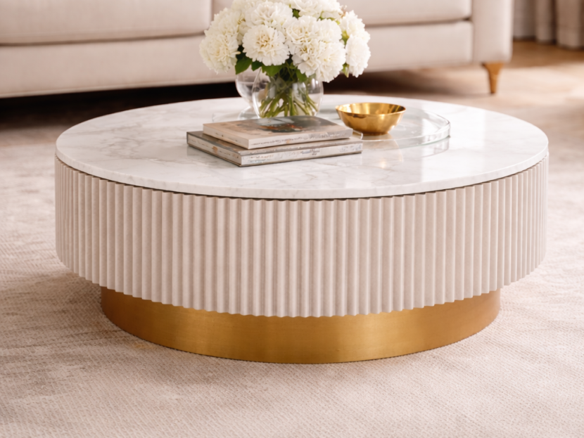 Ivory Marble Luxe Center Table